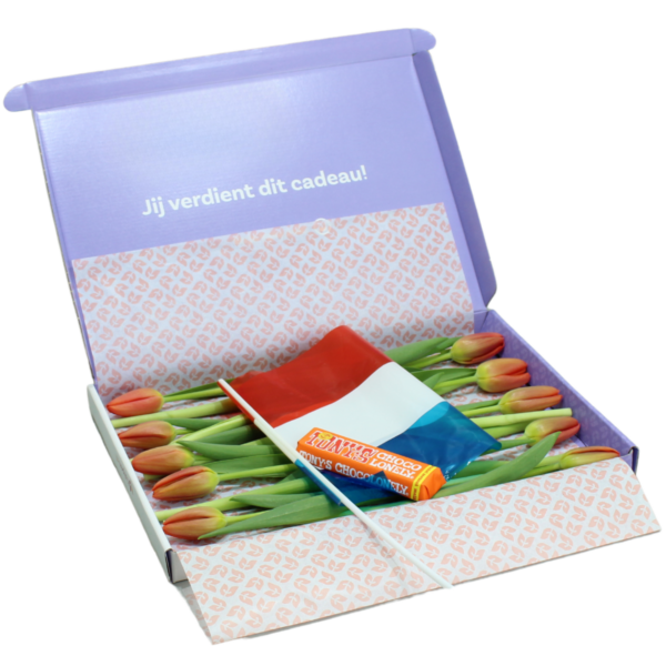 koningsdag brievenbus tulpen